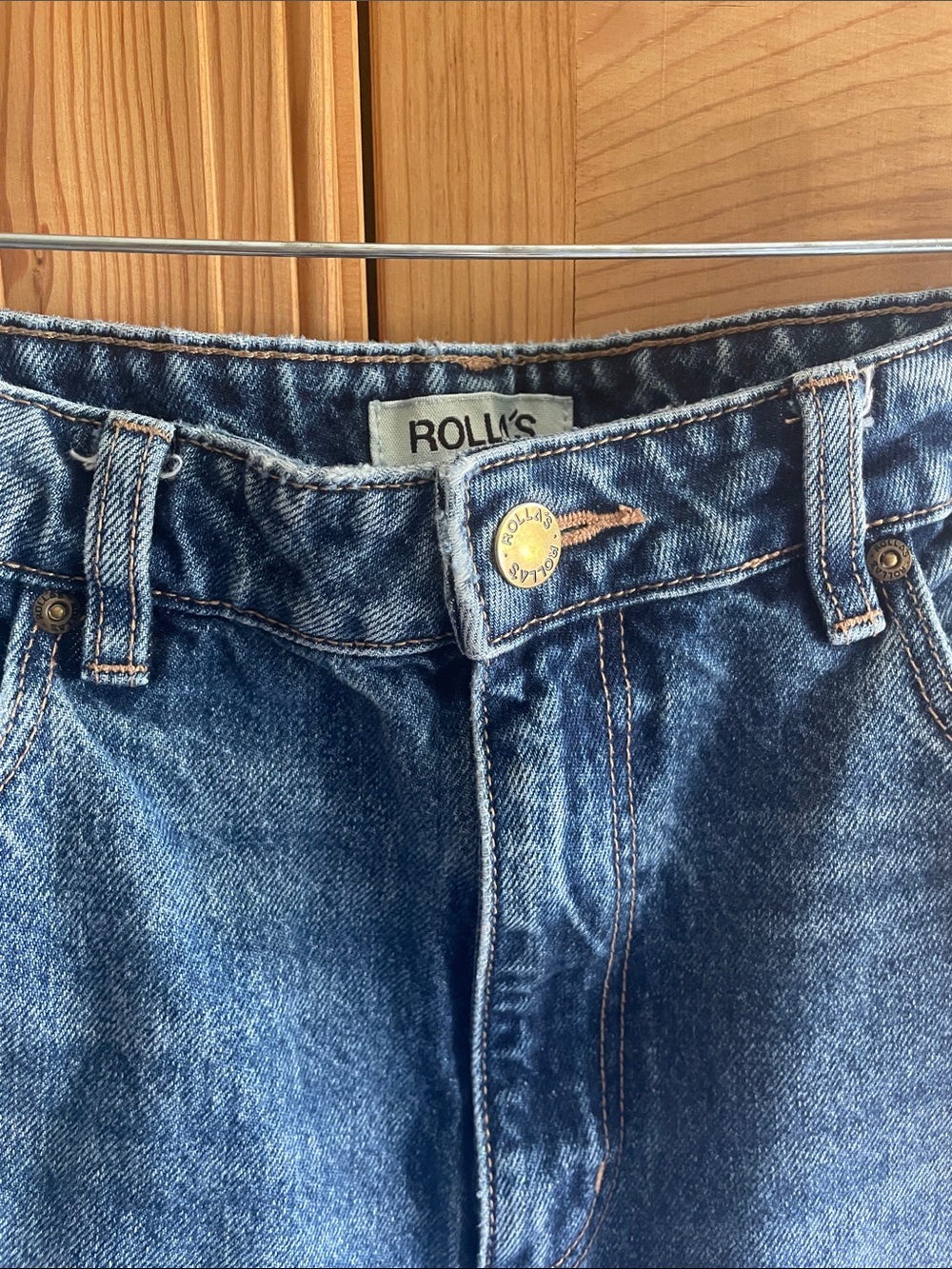Rollas Classic Wide-Leg Heidi Ankle Jeans in Dark Blue - Picture 5 of 8